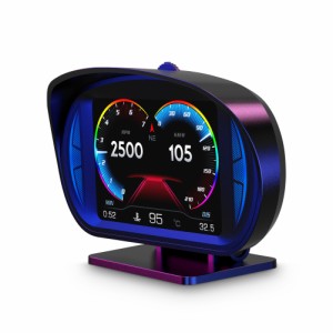 車のヘッドアップディスプレイ LCD Hud Obd Gps 多機能計器 スピードメーター 速度超過 低電圧アラーム