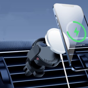 Iphone12ワイヤレス充電に適した自動車電話ホルダー磁気自動車携帯電話ホルダー