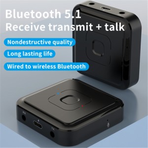 Bt-22Bluetooth互換5.1レシーバートランスミッター2-In-1Usbオーディオアダプターサポートハンズフリー音声通話