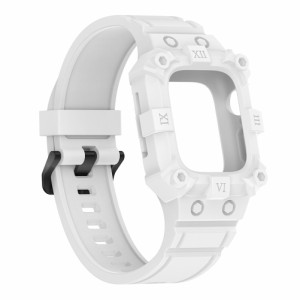 Iwatch765432一体型スマートブレスレットと互換性のあるシリコンスポーツウォッチバンドコントラストカラーアンチドロップ交換ストラップ