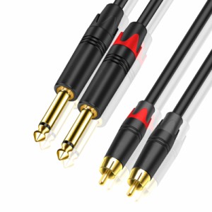 デュアル 6.35 からデュアル RCA ケーブル オーディオ信号バランス ライン 大型ミキサー ワイヤー マイク用 パワー アンプ ミキサー