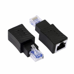 直角 Rj45 ファスト イーサネット オスからメス ストレート アダプター Cat5/6 イーサネット LAN 延長アダプター ルーター スイッチ用