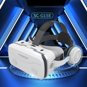 G15e VR メガネとヘッドフォン 3d バーチャルリアリティメガネ 4.5-7.0 インチの携帯電話に対応 クリスマスギフト用