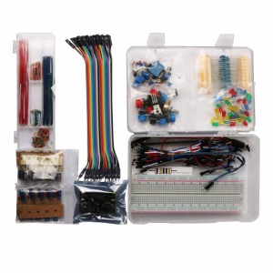 ジャンパー線付き電子部品スーパーキットカラーLED抵抗器Arduino用レジスターカードブザー