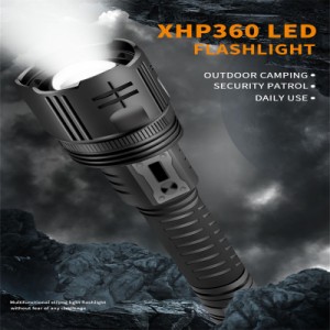 Xhp360 テールロープ付きミニ懐中電灯 軽量 超高輝度 アウトドア キャンプ フラッシュライト トーチ