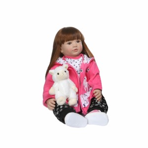 60cm生まれ変わった幼児の女の子の男の子の人形パーカードレス人形生まれ変わったリアルベイビーサイズかわいい人形