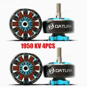 4pcs Foxeer Datura 2207.5 2750kv 4s 1950kv 6sRcFpvドローン用アルミニウム合金中空シャフト付きブラシレスモーター