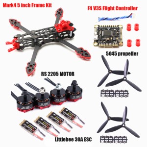 Mark4 Hd Dji 5インチ Fpv カーボンファイバーフレーム 224mm ホイールベース ブラシレス Rs2205 モーター F4 V3s フライトコントローラ