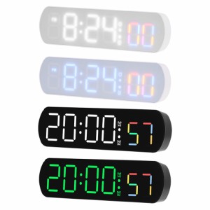 デジタル時計電子 12/24H LED 調整可能な明るさ目覚まし時計温度表示付きリビングルームオフィス寝室の装飾