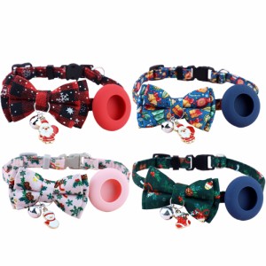 クリスマスペットの首輪かわいい蝶ネクタイ付きクイックリリースバックルペットネックアクセサリー小型中大型犬猫用