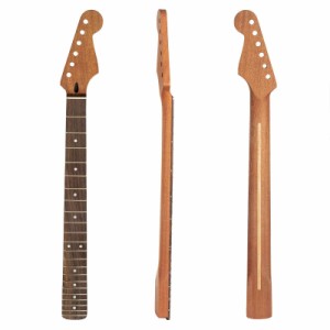 ギターネック 22 フレットマホガニー木製指板バックセンターラインエレキギター交換指板