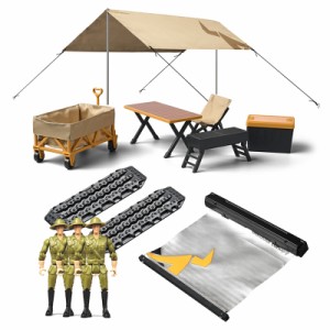 MN-85K シミュレーションキャンプ装飾品サイドオーニングキャンプテント砂はしごテーブル椅子装飾 1/12 RC カー MN D90 MN98 MN99S MN86 