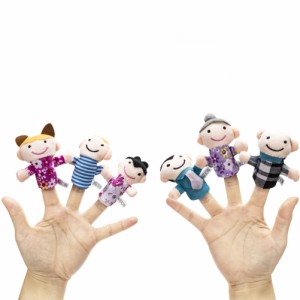 指人形セット 6個 かわいい 漫画 ぬいぐるみ 指人形おもちゃ 子供 知育玩具 男の子 女の子 ギフト