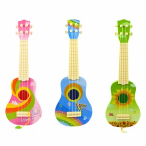 子供のギターのおもちゃ漫画ウクレレギター 4 弦楽器早期教育玩具少年少女のための誕生日クリスマスギフト