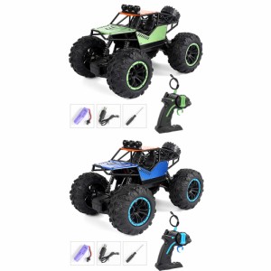 C021 LED ライト付き RC カー 4WD リモコンロッククローラーオフロード車のおもちゃ誕生日クリスマスギフト男の子のための