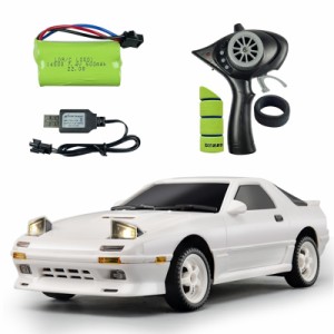 LDRC LD1802 RX7 1/18 RC ドリフトカー 2.4 グラム 2WD LED ライト付き RC カー 10 キロ/h 充電式ドリフトレーシングカー男の子女の子ギ