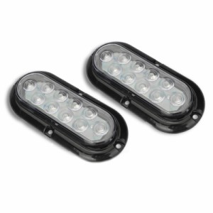 2 個 6 "オーバル Led トレーラーテールライト 10 LED IP67 防水テールストップブレーキライトの交換 RV トラック用