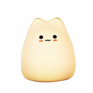 LED 猫キッズナイトライトタップ制御付きソフトシリコンナイトランプ子供用赤ちゃん女の子男の子子供幼児