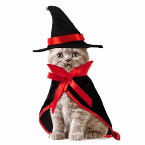 ハロウィン衣装猫マント悪魔ホーン帽子面白い魔女ケープかわいい猫犬服ハロウィンコスプレパーティー用