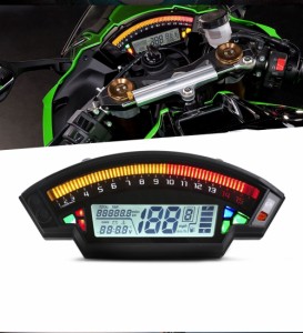 オートバイ液晶メーターデジタルディスプレイバックライトモニタースピードメーター走行距離計ガソリンゲージ修正されたアセンブリ