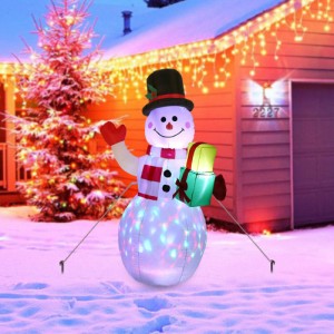 1.5 メートル白熱インフレータブル雪だるまセットメリークリスマス Led ライトアップオーナメント屋外の庭の装飾
