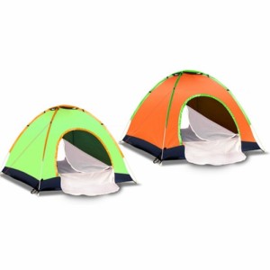 190tシルバーコーティング生地自動スピードオープニングテント防水UV耐性超軽量単層屋外キャンプテント