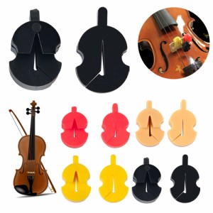 8個/セットラバーバイオリンミュートフィドルサイレンサーバイオリン練習用ミュートカラー