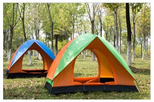 2層キャンプテント屋外キャンプ用の3人用防雨テント