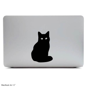 MacBookステッカー スキンシール 黒猫 blackcat MacBook Air11/13 Pro13/15