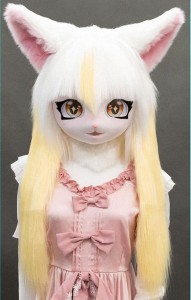 着ぐるみヘッド 猫 黄色い 全頭ヘッド ケモノ マスク ファースーツ ぬいぐるみ コスプレ コスチューム