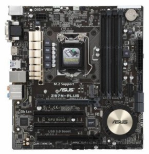 ASUS Z97M-PLUS LGA 1150 Intel Z97 HDMI SATA 6Gb/s USB 3.0 Micro ATX Intel Motherboard 中古