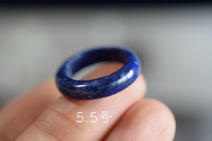 Mika-Jewelry-QJ54 美品 小指 5.5号 天然 ラピスラズリ 青金石 リング くりぬき 指輪