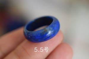 Mika-Jewelry-QJ126 美品 小指 5.5号 天然 ラピスラズリ 青金石 リング くりぬき 指輪