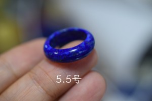 Mika-Jewelry-QJ145 美品 小指 5.5号 天然 ラピスラズリ 青金石 リング くりぬき 指輪