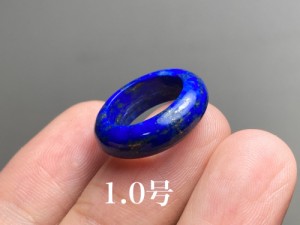 QJ188 小指 1.0号 天然 ラピスラズリ 青金石 リング くりぬき 指輪