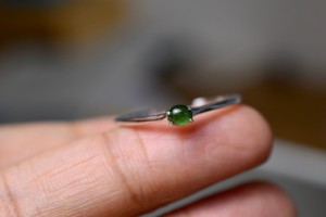SR4-118 上品 宝石質 シルバー 氷種 深緑 本翡翠 リング ミャンマー産 フリーサイズ 指輪 金属アレルギー対応