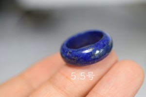 Mika-Jewelry-QJ48 美品 小指 5.5号 天然 ラピスラズリ 青金石 リング くりぬき 指輪