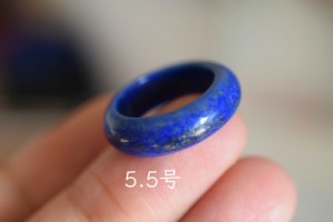 Mika-Jewelry-QJ132 美品 小指 5.5号 天然 ラピスラズリ 青金石 リング くりぬき 指輪