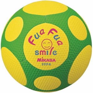 ミカサ MIKASA キッズ サッカーボール スマイルサッカー 縫い 約150g ふわふわサッカー 4号 黄緑 FFF4 YG 20ESP