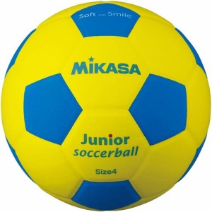 ミカサ MIKASA サッカーボール スマイルサッカー軽量4号 イエロー/ブルー SF4J-YBL サッカー 4号球 小学校用