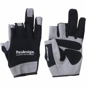 パズデザイン Pazdesign 3フィンガーレス クールドライ グローブ ブラックホワイト PGV-036 フィッシング 釣り 釣り具 3フィンガー 手袋