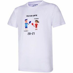 ビクター VICTOR メンズ Tシャツ  ホワイト T-10029 A 半袖 シャツ トップス トレーニング プラクティスウェア 練習 スポーツ