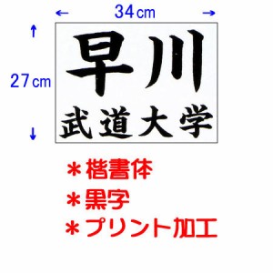 九櫻 KUSAKURA メンズ 公式試合用 柔道ゼッケン プリント加工 34×27cm 黒 JT63427KA B ネーム加工料 柔道着 空手着 武道 剣道 道衣