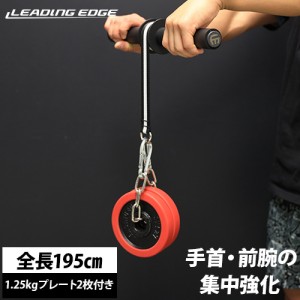 リーディングエッジ LEADING EDGE リストローラー LE-WR37 ＆ ラバーダンベル プレート 1.25kg 2枚 レッド LE-DBP1.25 RD 計2点セット