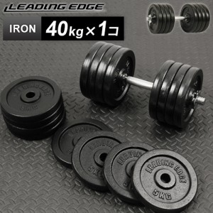 リーディングエッジ LEADING EDGE アイアンダンベル 40kg LE-IDB40 単品 送料無料 LEDNB トレーニング器具 スポーツ 筋トレ