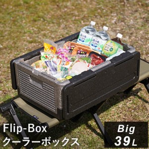 フリップボックス Flip-Box ビッグ 折りたたみ クーラーボックス 大型 ブラック FB-big BK 送料無料 保冷保温 ハードクーラー