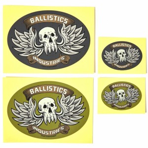 バリスティクス BALLISTICS ニュー ステッカー セット グレー/オリーブ BSA-2019 NEW STICKER SET ドクロステッカー スカルステッカー