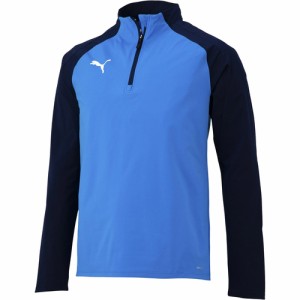 プーマ PUMA メンズ サッカーウェア シャツ TEAMLIGA 1/4 ジップトップ ピーコート/エレクトリックブルー 658017 06 長袖シャツ