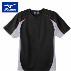 ミズノ MIZUNO キッズ 野球ウェア ユニフォームシャツ イージーシャツ ブラック×グレー×レッドステッチ 52MJ450 09 半袖
