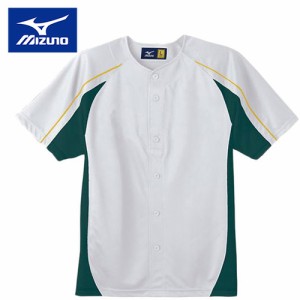 ミズノ MIZUNO メンズ レディース 野球ウェア 練習用シャツ イージーシャツ ホワイト×グリーン 52MW450 35 半袖 シャツ